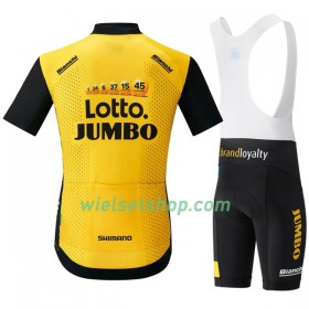 Fietskleding Dames (Fietsshirt + Korte Koersbroek) 2018 LottoNL-Jumbo N001